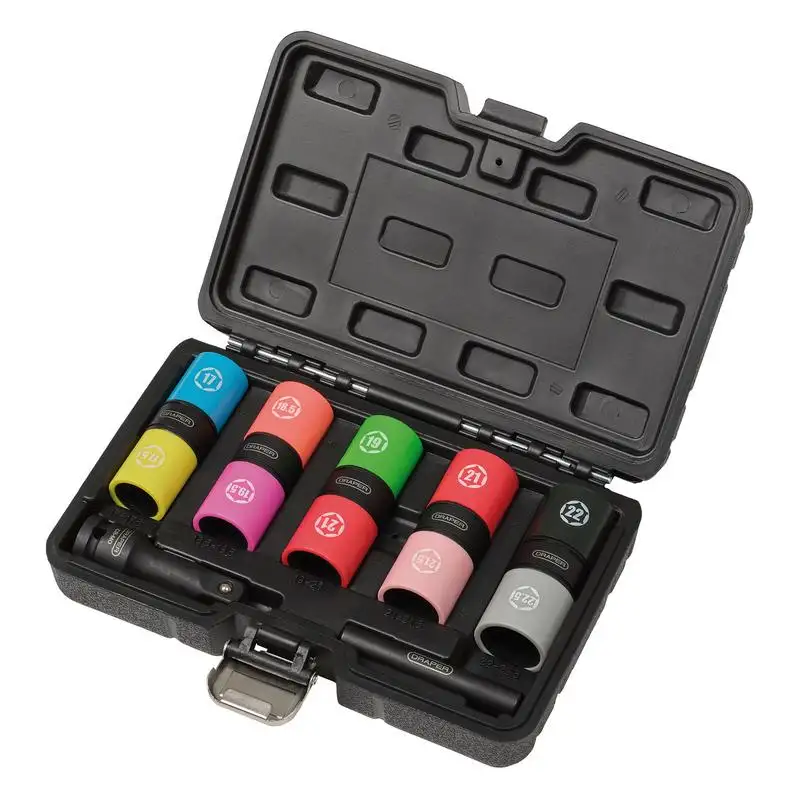 Double Ended Wheel Nut Socket Set, 1/2" Sq. Dr. (7 Piece)