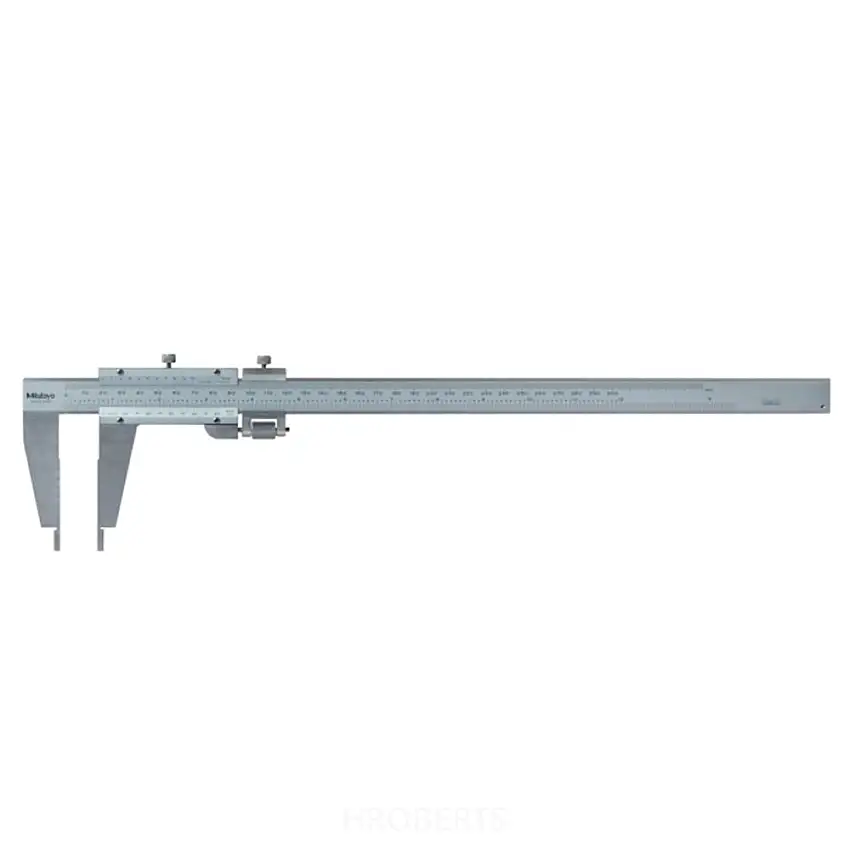 Mitutoyo 160-127 Vernier Caliper with Nib Style Jaws, Range 0-300mm, Graduation 0.02mm and Fine Adjustment
