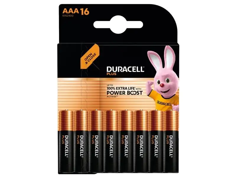 Duracell AAA Cell Plus with Power Boost Batteries (Pack 16)