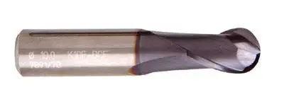 Hertel 10 x 13 x 50mm 2 Flute Solid Carbide TiAlN Coated Ball Nose Mill with Straight Shank