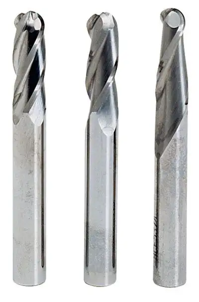 Hertel 16 x 32 x 80mm 2 Flute Solid Carbide Uncoated Ball Nose Mill with Straight Shank
