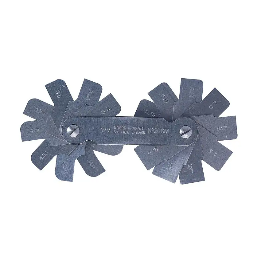0.75-5mm Metric Radius Gauges (Moore & Wright)