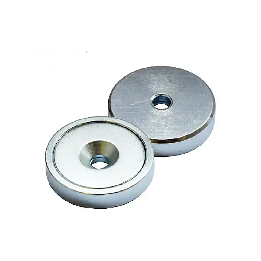 32mm Neodymium NdFeb Shallow Pot Magnets with Countersunk Hole (Eclipse Magnetics)