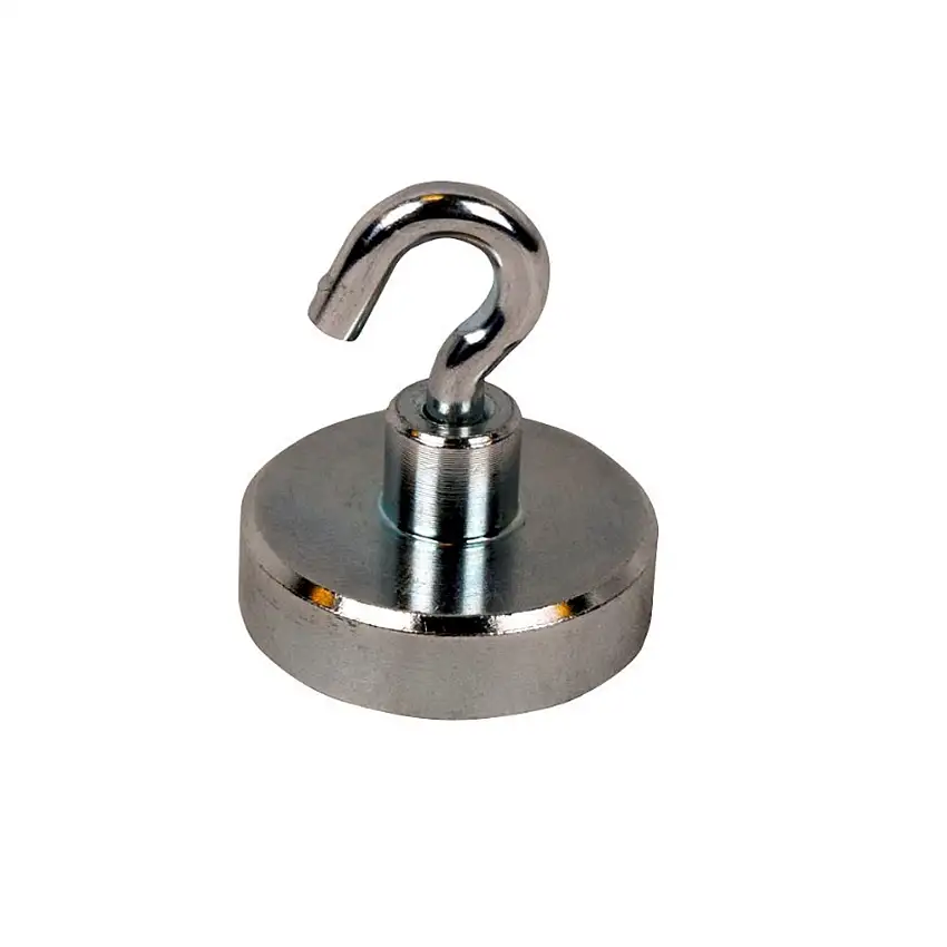 32mm Neodymium NdFeB Shallow Pot Magnets with a Hook (Eclipse Magnetics)
