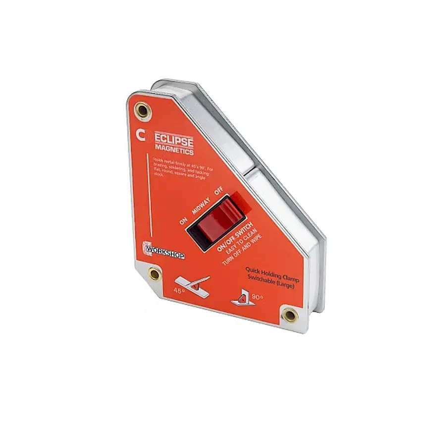111mm x 95mm x 29mm Switchable Magnetic Welding Clamps - Pack of 2 (Eclipse Magnetics)