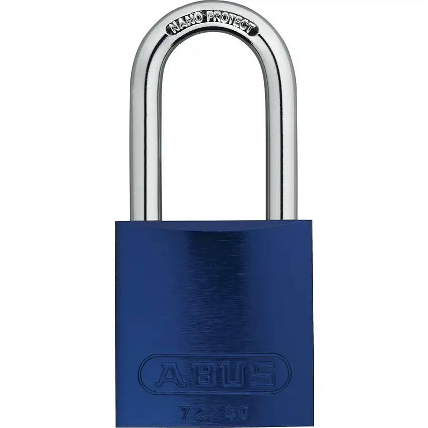 Abus 72/40HB40 40mm Aluminium Padlock 50mm Long Shackle Blue