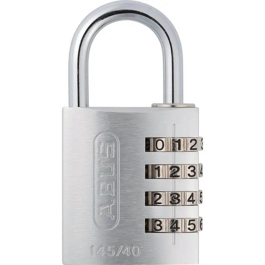 Abus Combination Padlock, Aluminium, Silver, 42mm Width, Weatherproof