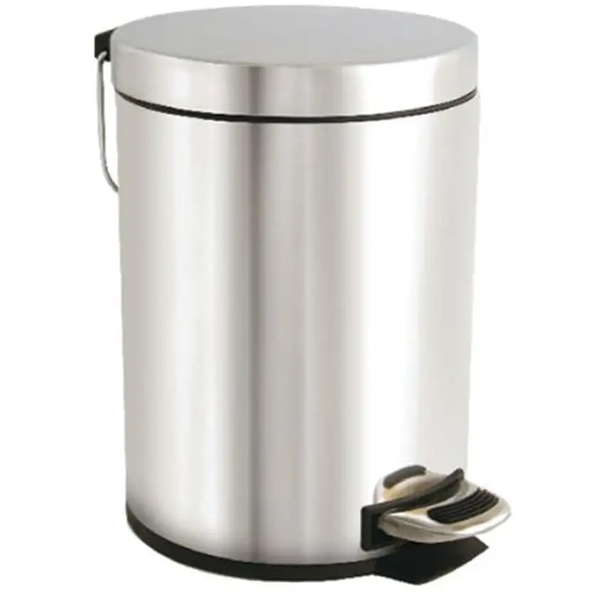 Bentley Brushware Pedal Bin Stainless Steel 5 Litre