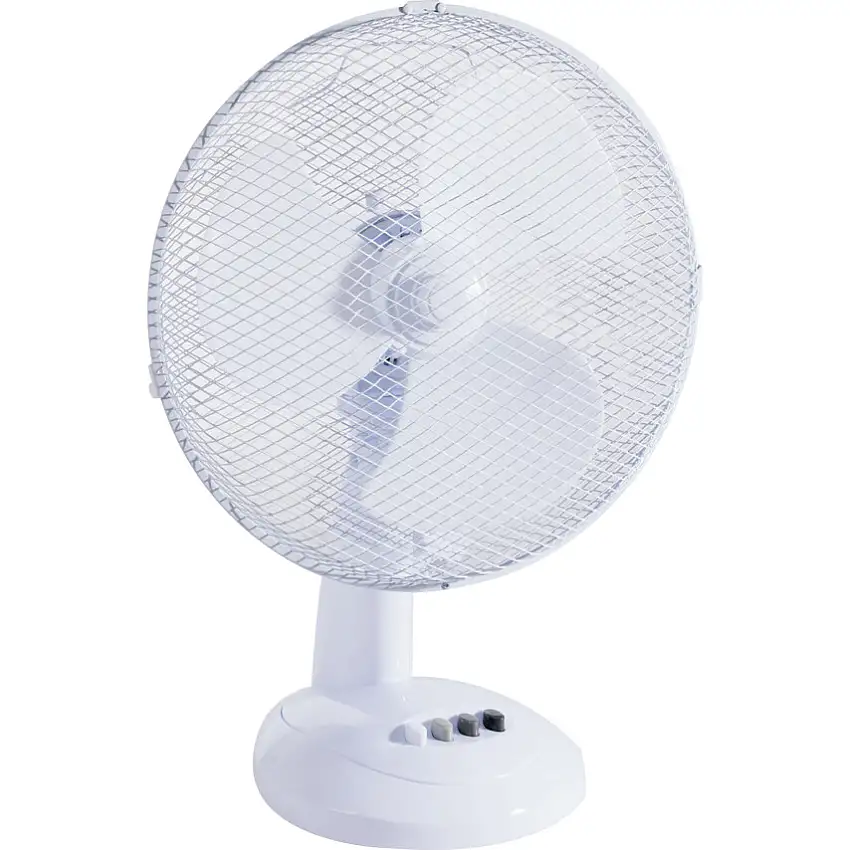 (Unbranded) 12" Desk Fan with Quiet Motor, 2 Speed Control, 230V