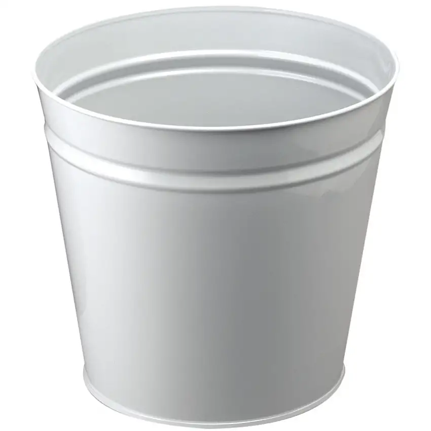 (Unbranded) Metal Grey Waste Bin - 15 Litre
