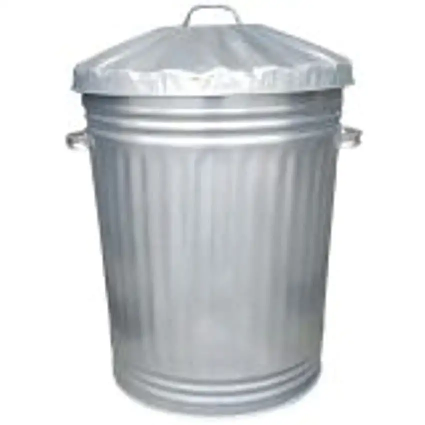 (Unbranded) GALVANISED METAL DUSTBIN 90L & LITRE & LID EACH