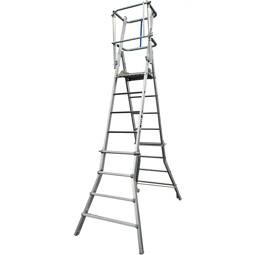Lyte MULTI LYTE TELESCOPIC PLATFORM 5-8 STEP ALUMINIUM PODIUM LADDER