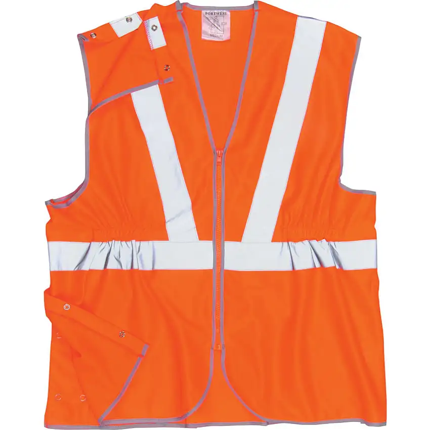 (Unbranded) RT20 Small Hi-Vis Rail Industry Vest with Logos