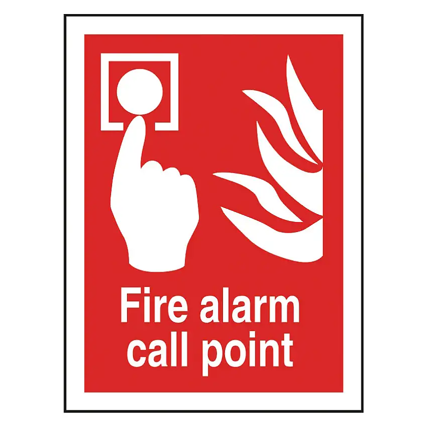Stewart Superior Fire Alarm Call Point Polycarbonate Sign - 300 x 400mm