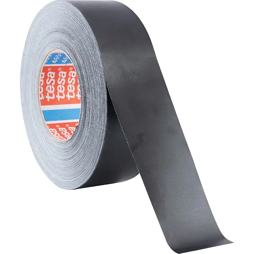 Tesa Duct Tape, Acrylic, Black , 50mm x 50m