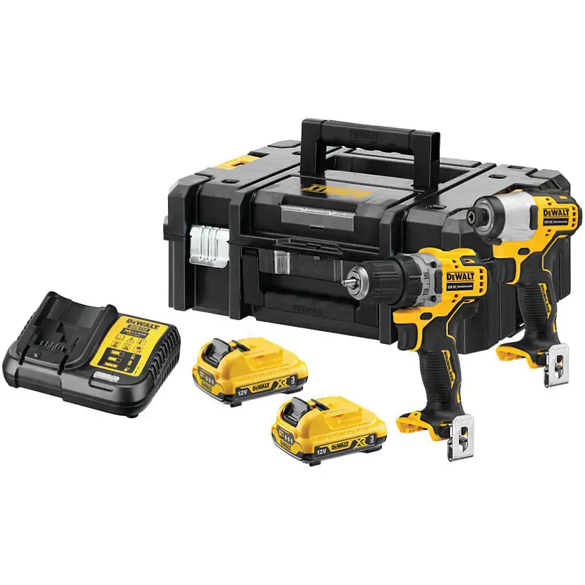 DeWalt Tool Kit, Cordless, 2 Piece, 12V, 2x3.0Ah, DCK2111L2T