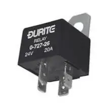 DURITE 24V Mini Make/Break Relay - with Diode - 20A-0-727-26
