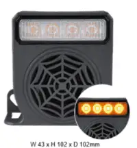 DURITE Multi Function Reverse Alarm With Amber LED Warning Module - 10-80V      0-564-10