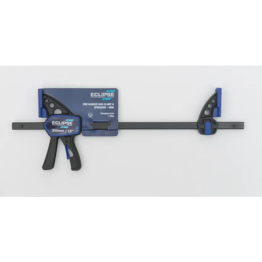 Eclipse Blue 6in./150mm Quick Clamp, Plastic Jaw, 75kg Clamping Force, Pistol Grip Handle