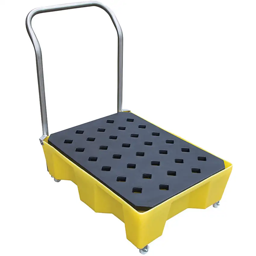 Ecospill 66L SPILL TRAY WITH GRATE, WHEELS AND HANDLE