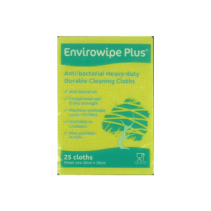 Ecotech ENVIROWIPE PLUS FOLDED, THICK CLOTHS, YELLOW (PK-25)