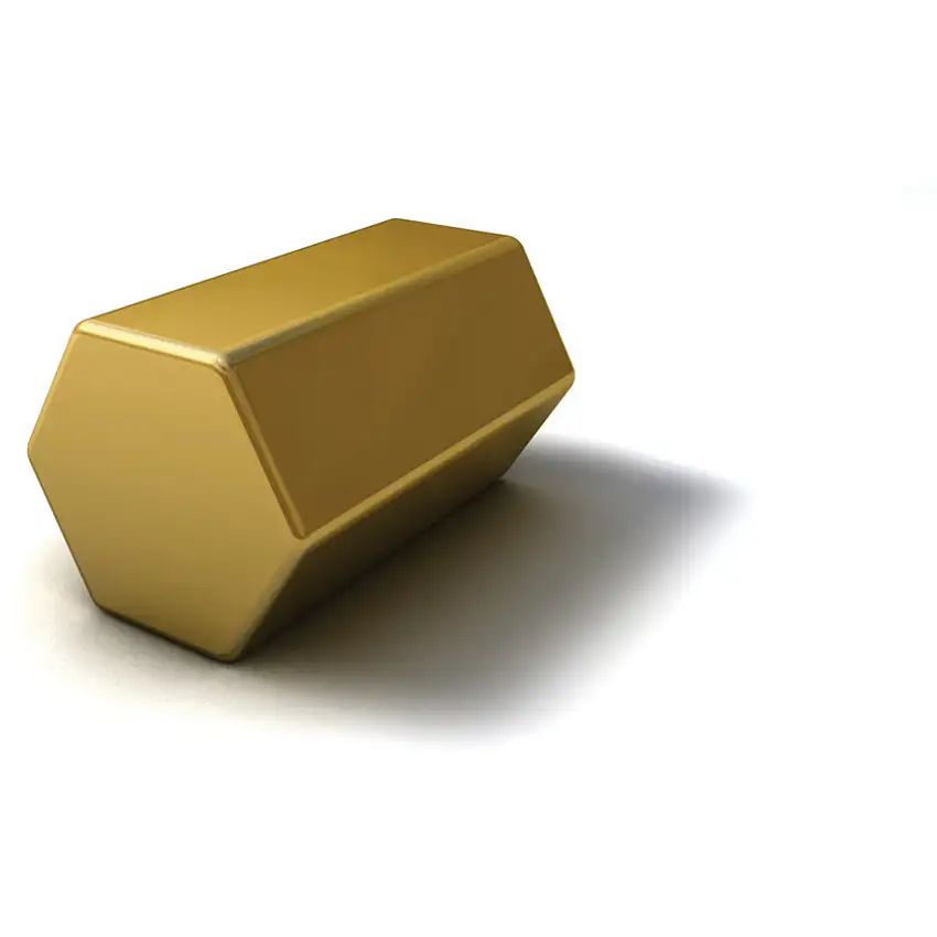 Indexa 1in x 24in Brass Hexagon Bar CW614N/CZ121 -1 Pce