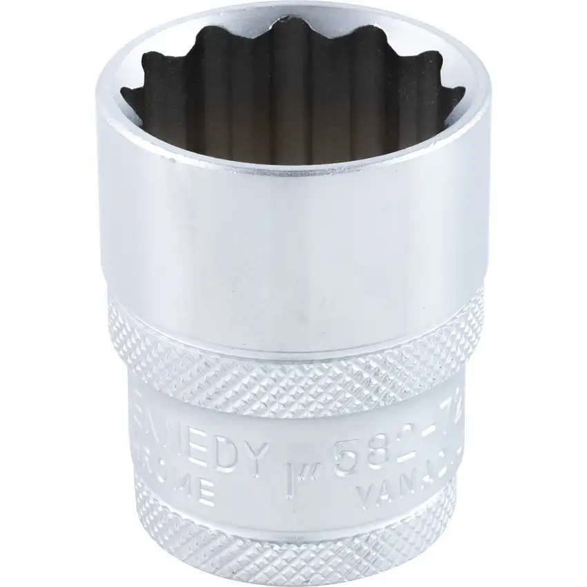 Kennedy 1/2in. Drive, Standard Bi-Hexagon Socket, 1in. AF, Chromed Finish