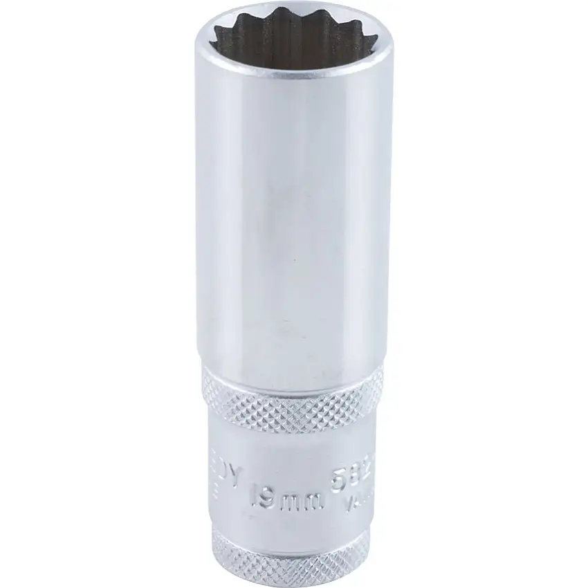 Kennedy 1/2in. Drive, Deep Bi-Hexagon Socket, 19mm, Metric, Polished Finish