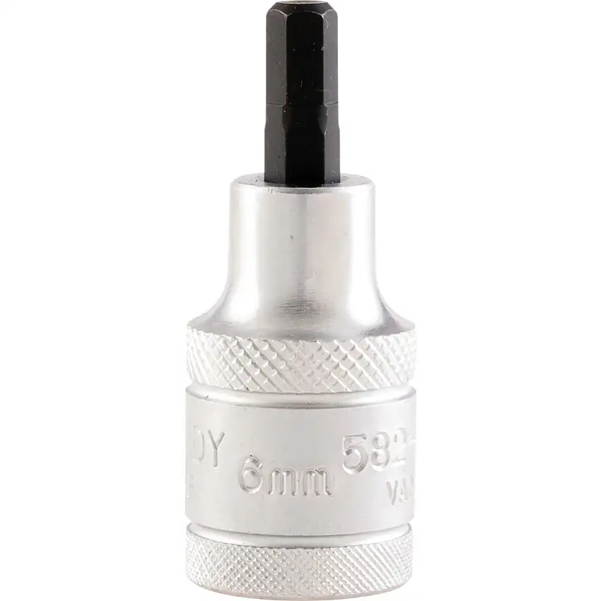 Kennedy 1/2in. Drive, Standard Hexagon Bit Socket, 6mm, Metric, Chromed Finish