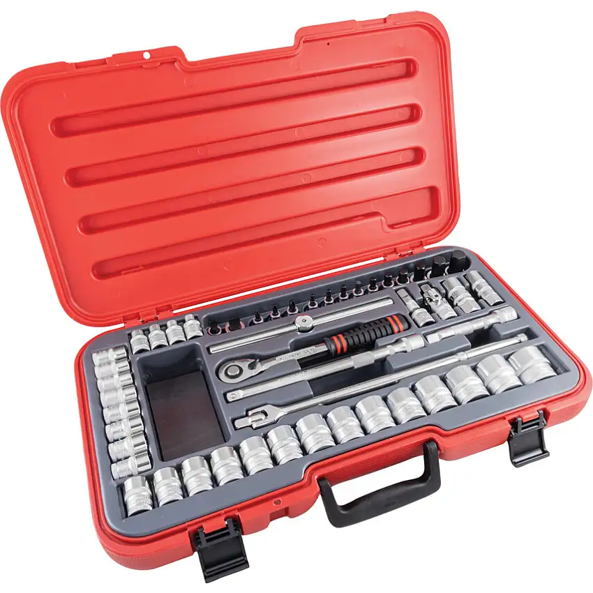 Kennedy 1/2in. Drive, Socket Set, Metric, 8mm - 36mm, Set of 50, Chromed Finish
