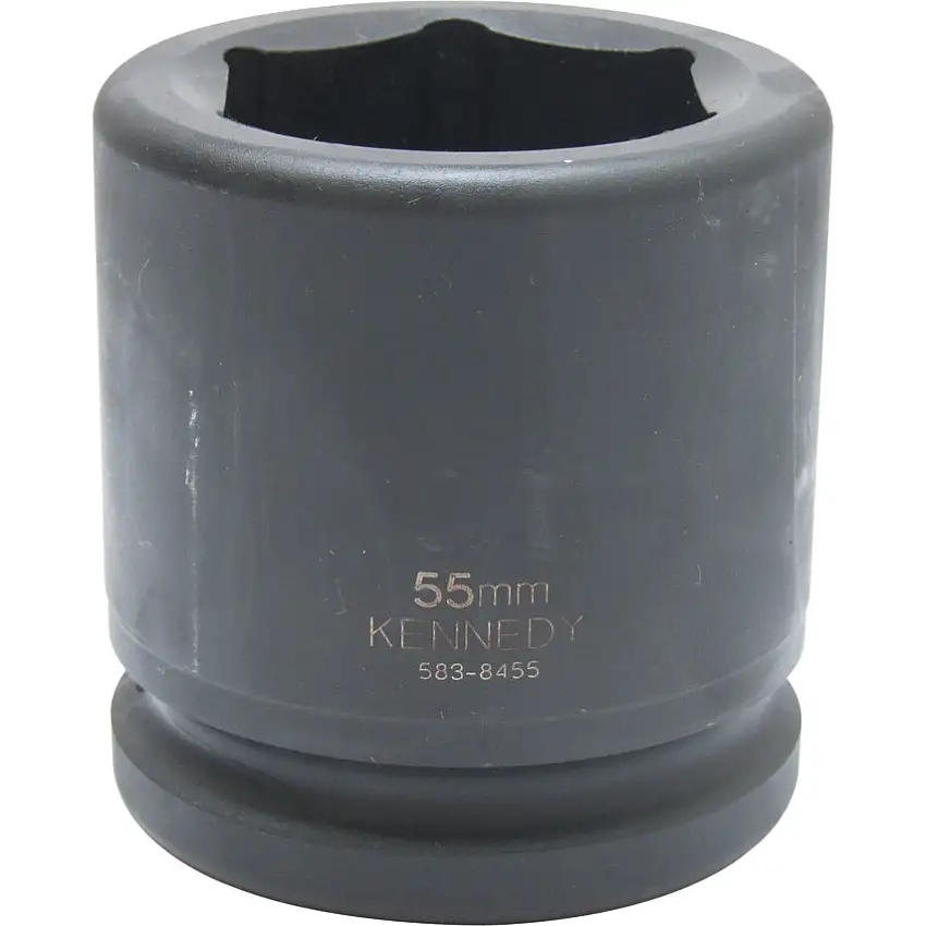 Kennedy 1in. Drive, Standard Hex Impact Socket, 30mm, Metric, Black Oxide Finish