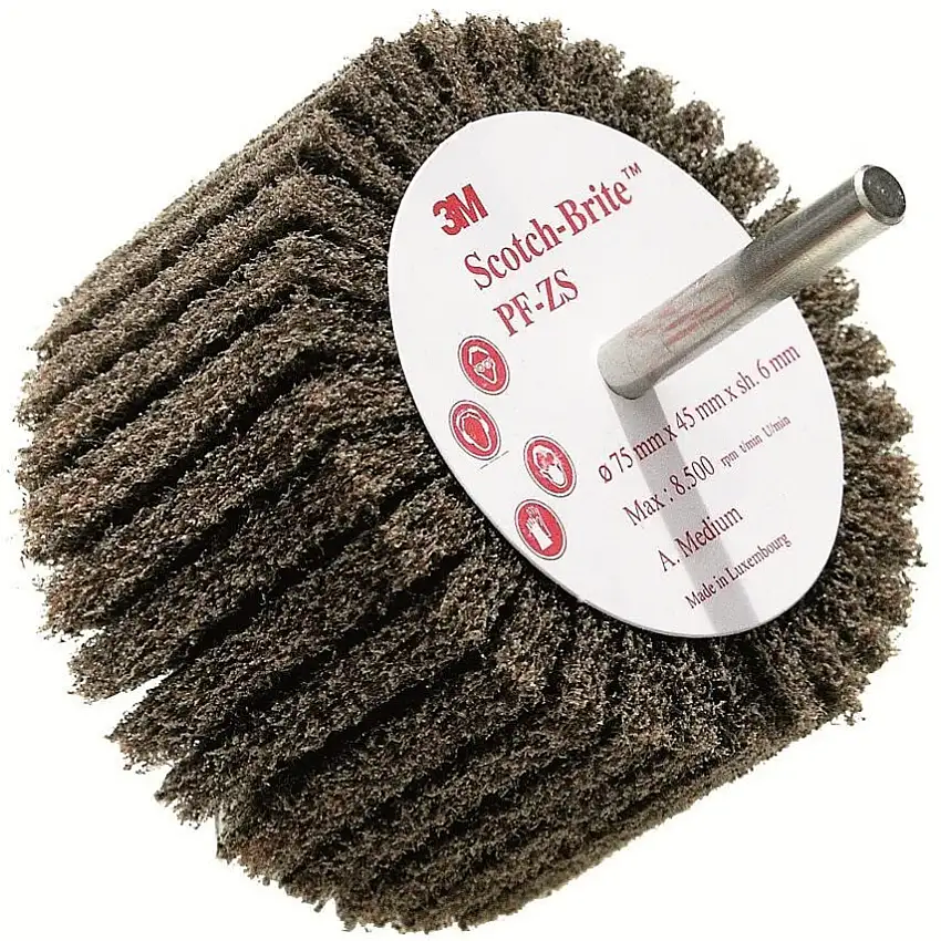 3M 07209, Non-Woven Flap Wheel, PF-ZS, 75 x 45 x 6mm, Fine, Aluminium Oxide