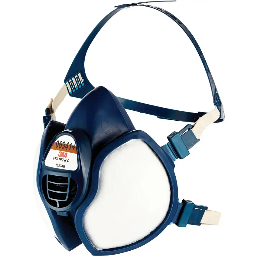 3M 3M™ Maintenance Free Half Mask Reusable Respirator, FFA1P2R D Filters, 06941+