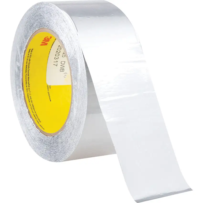 3M 425 Aluminium Foil Tape, Aluminium Foil, Silver, 50mm x 50m