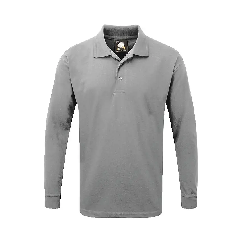 (Unbranded) WEAVER PREMIUM POLO SHIRT L/S ASH(4XL)