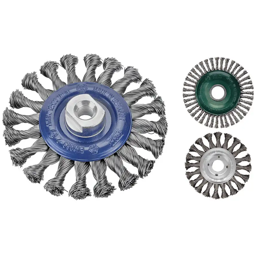 Osborn Polishing WHEEL BRUSH D125X13 BORE 22,2 KNOTTED STEEL WIRE 0,35 T28 ARMATUR