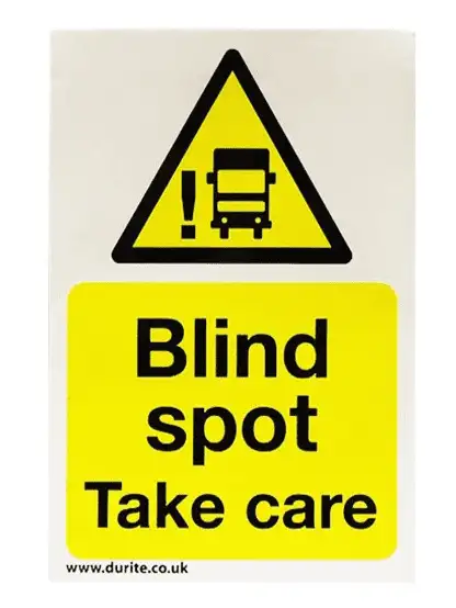"Blind Spot" Safety Sign - Portrait-0-870-50