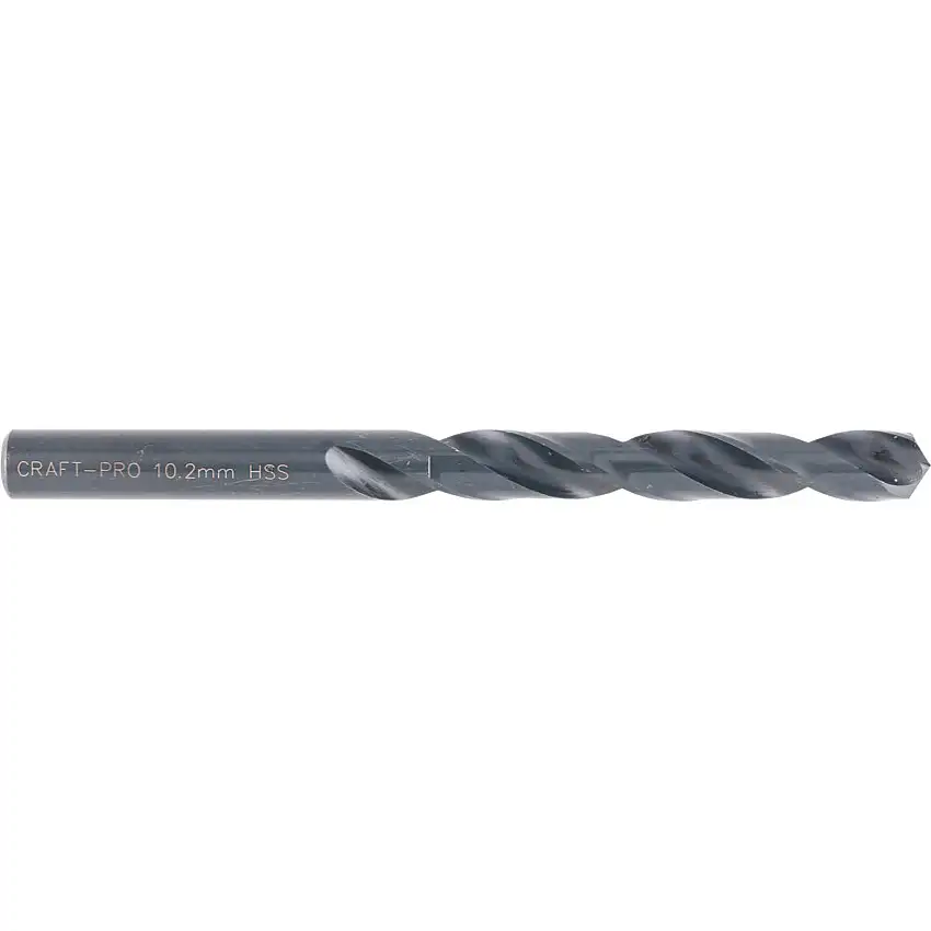 Sherwood Jobber Drill, 10.2mm, Normal Helix, High Speed Steel, Black Oxide