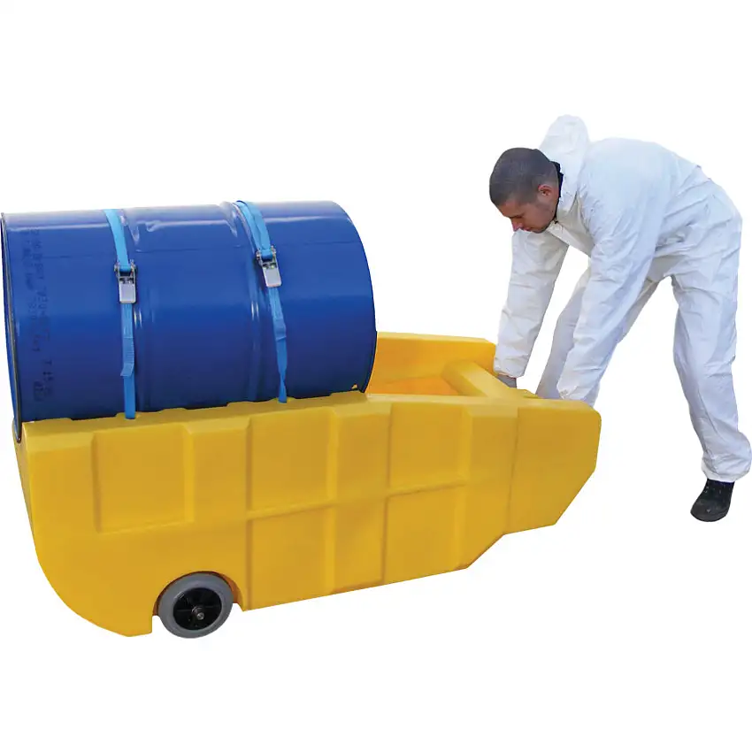 Ecospill Drum Trolley, 230L Capacity, Polyethylene