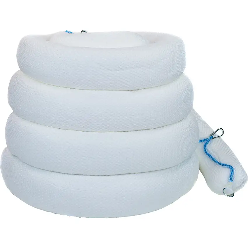 Ecospill Oil Absorbent Boom, 3000mm Overall Length, 120L Absorbent Capacity, Pack of 4