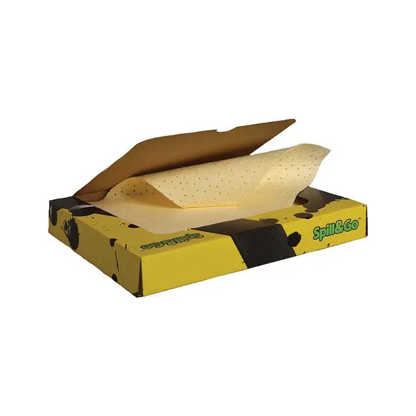 Ecospill Chemical Absorbent Pads, 20L Per Pack Absorbent Capacity, 52 x 48cm, Pack of 25