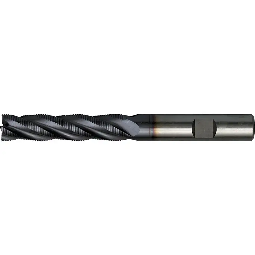SwissTech 26, Fine Rough End Mill, Long, Fine, 25mm, Weldon Flat, Cobalt High Speed Steel, Uncoated, M42