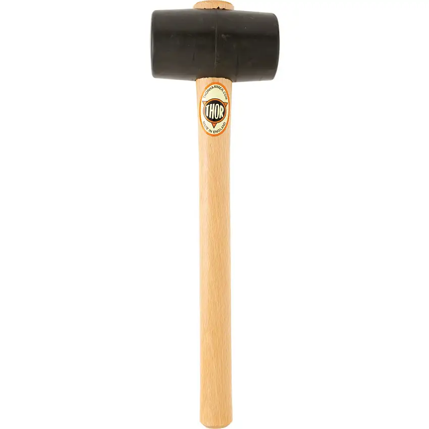 Thor 11.5oz Rubber Mallet, Wood Shaft