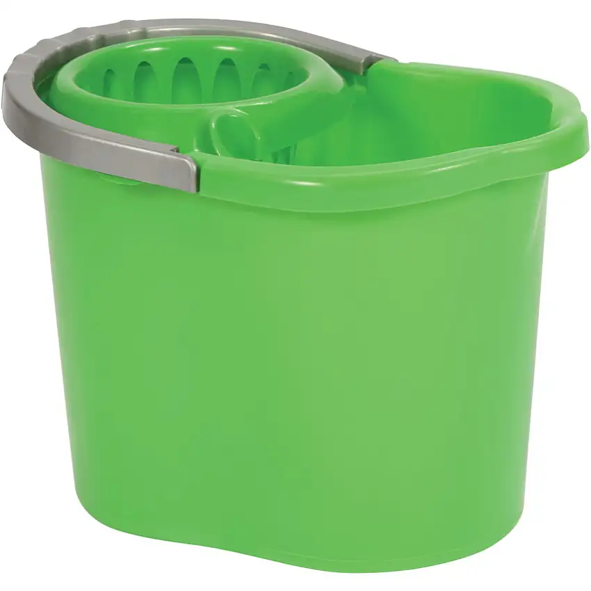 (Unbranded) MOP BUCKET COMPLETE W/STRAINER 12 LITRE GREEN