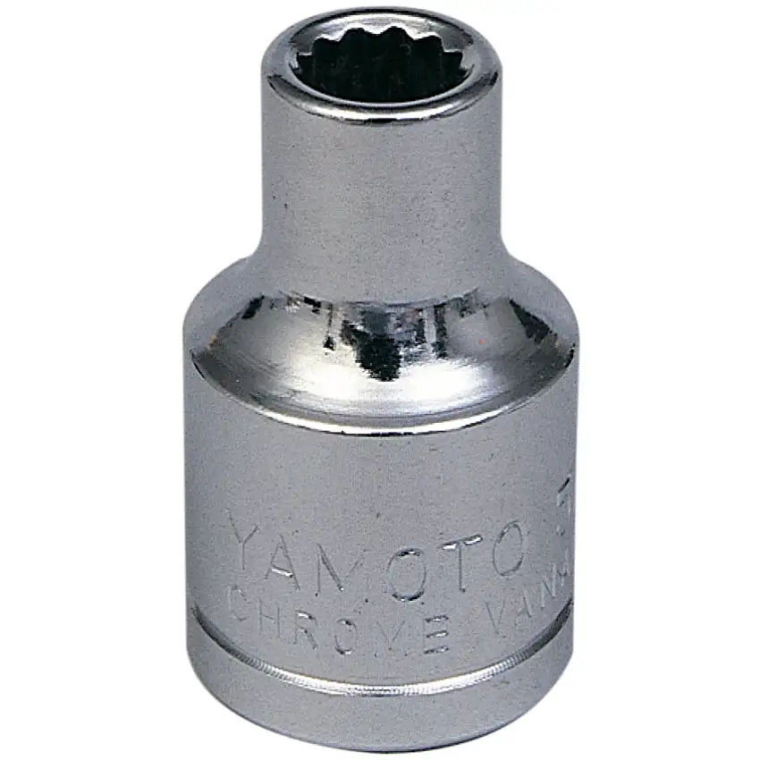 Yamoto 1/2in. Drive, Standard Bi-Hexagon Socket, 5/16in. AF, Polished Finish