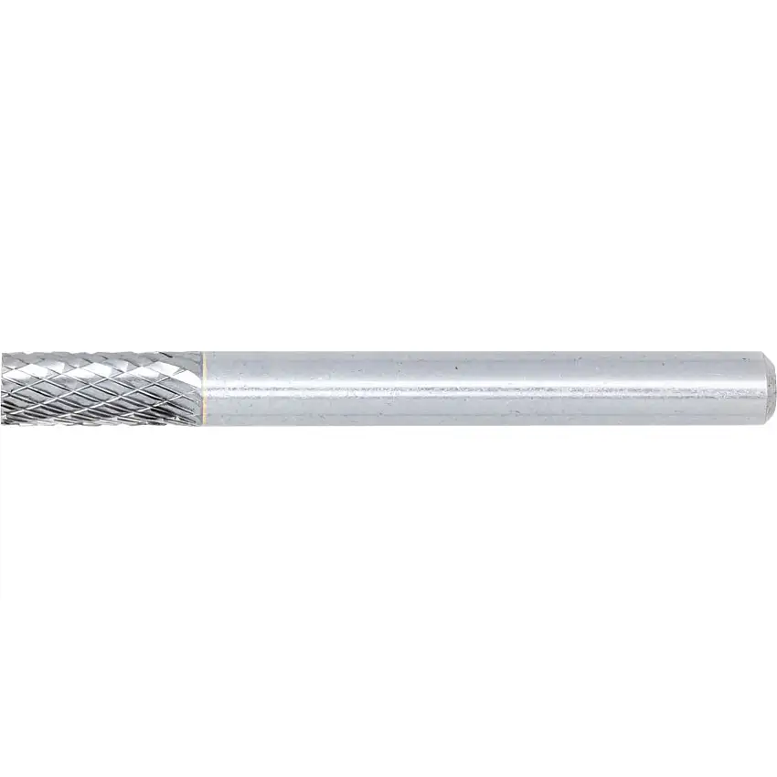 York Rotary Burr, Uncoated, Cut 6 - Double Cut, 6mm, Cylindrical End Cut