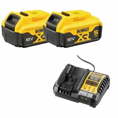 DeWalt DCB1104 Charger & 2x DCB184 18V 5Ah Batteries