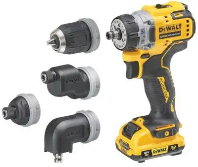 DeWalt 12V XR Brushless 4 x Multi-Head Drill Driver with 2 x 3.0Ah Batteries