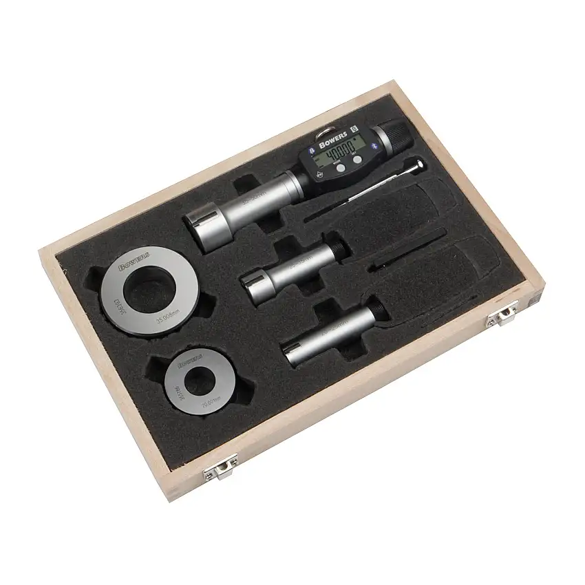 1/4-3/8" Bluetooth IP67 Three Point Digital Bore Micrometer Sets - SXTDI-BT Series (Bowers)