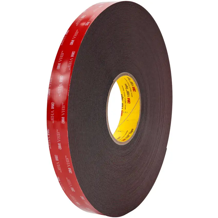 3M VHB™ 5925F Double Sided Tape, Acrylic Foam, Black, 1220mm x 33m